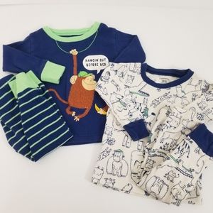 Carter's Baby Boy Cool Weather Pajamas (lot of 4)